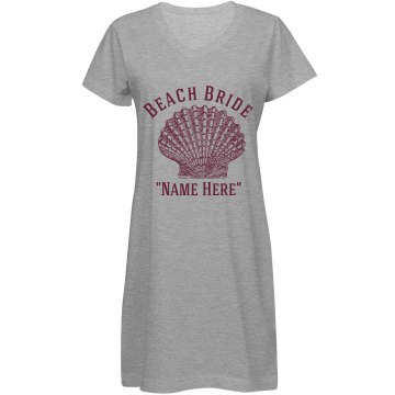 Beach Bride Template Tank Junior Fit Bella Sheer Longer Length Rib Tank Top