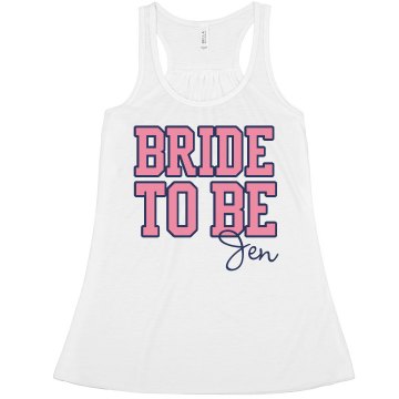 Bride To Be Misses Bella Flowy Boxy Lightweight Crop Tank