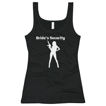 Bride's Security w/ Back Junior Fit Bella Sheer Longer Length Rib Tank Top
