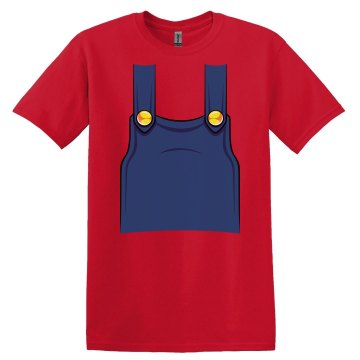 Adult Plumber Overalls  Unisex Gildan Heavy Cotton Crew Neck Tee