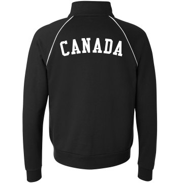 Canada Pride Jacket Unisex Canvas Fleece Full Zip Track Jacket