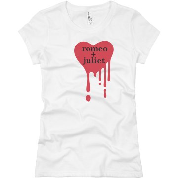 Romeo Juliet Play w/ Back Junior Fit Basic Bella Favorite Tee