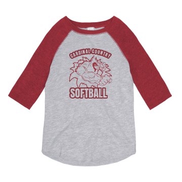Cardinal Country Softball Youth Anvil Ringer Tee