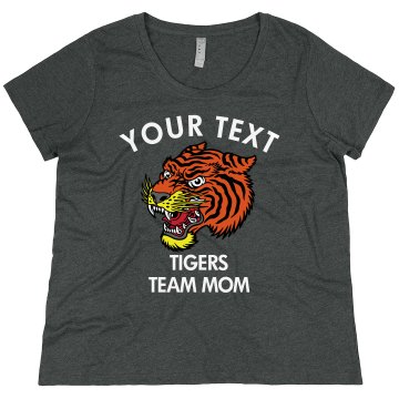 CHS Softball Team Mom Junior Fit Bella Crewneck Jersey Tee