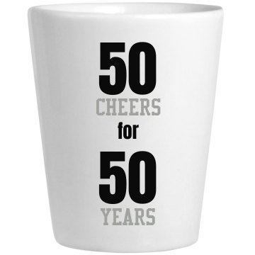 50 Year Shot Glass Ceramic Shotglass