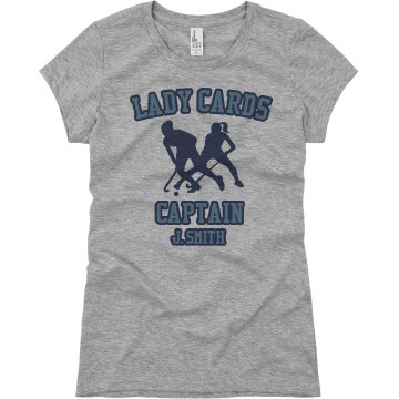 Lady Cards Field Hockey Junior Fit Basic Bella Favorite Tee