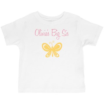 Olivia's Big Sis Toddler Basic Gildan Ultra Cotton Crew Neck Tee