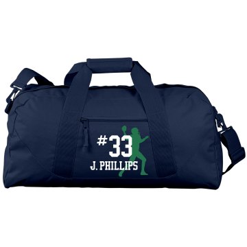 Football Duffel Bag Port & Company Large Square Duffel Bag
