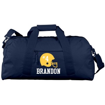 Football Bag Port & Company Large Square Duffel Bag