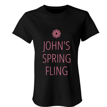 John's Spring Fling Junior Fit Bella Sheer Longer Length Scoopneck Tee