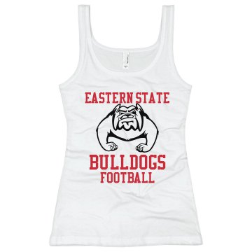 Bulldog Football Junior Fit Soffe 2x1 Rib Tank Top