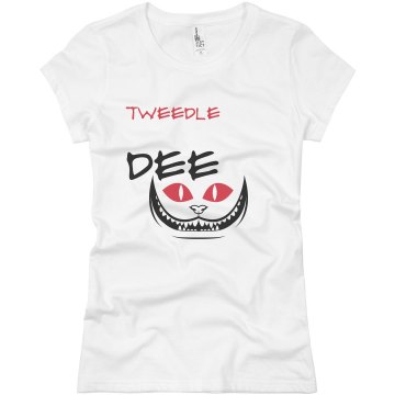 Tweedle Dee Cat  Junior Fit Basic Bella Favorite Tee