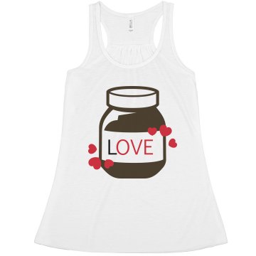 Hazelnut Chocolate Love Misses Bella Flowy Lightweight Tank