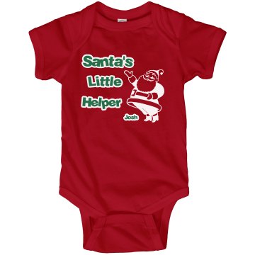Santa's Lil' Helper Josh Infant Rabbit Skins Lap Shoulder Creeper