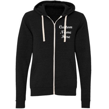 Personal Trainer Name Tee Junior Fit Bella Long Sleeve 1/2 Zip Hooded Pullover Tee