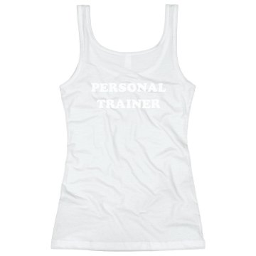 Personal Trainer Tank Junior Fit Bella Longer Length 1x1 Rib Tank Top