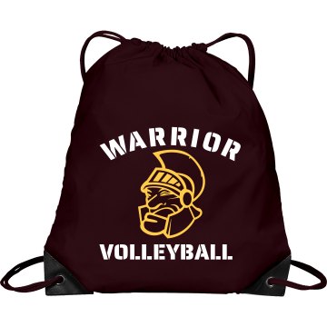 Warrior Volleyball Bag Port & Company Drawstring Cinch Bag