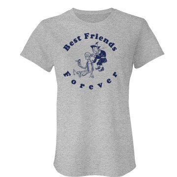 Tin Man And Scarecrow  Junior Fit American Apparel Fine Jersey Tee