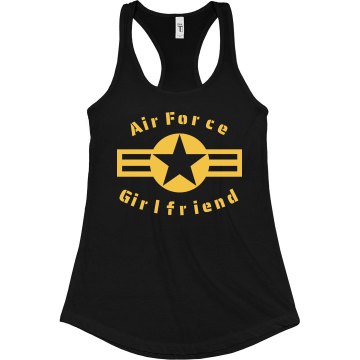 Air Force Star Junior Fit Bella Sheer Longer Length Rib Racerback Tank Top