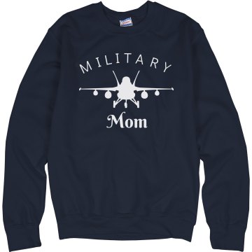 Air Force Mom Script Junior Fit Bella Sheer Longer Length Rib Tee
