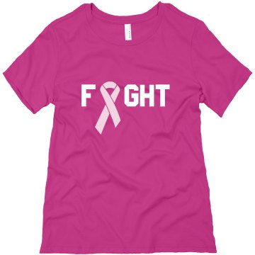 Fight Breast Cancer Misses Relaxed Fit Basic Gildan Ultra Cotton Tee