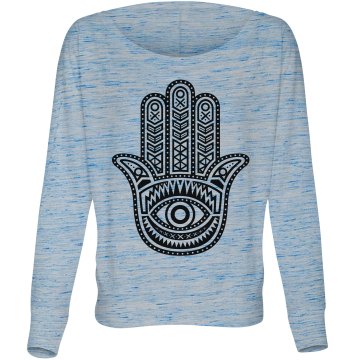 Hamsa Fashion Top Misses Bella Flowy Lightweight Relaxed Dolman Tee