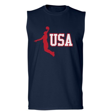 USA Basketball Unisex Gildan Ultra Cotton Sleeveless Tee