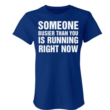 Someone Is Running Junior Fit Bella Crewneck Jersey Tee