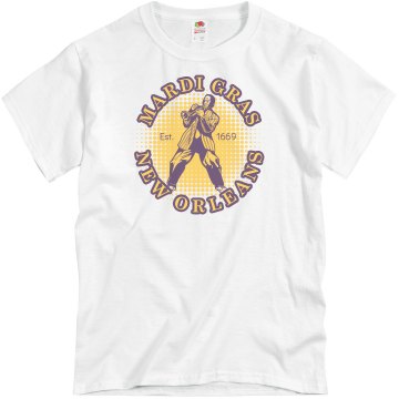 Mardi Gras Jazz Unisex Basic Gildan Heavy Cotton Crew Neck Tee