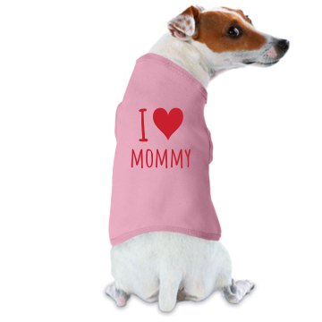I Heart Mommy Dog Tee Doggie Skins Dog Ringer Tee
