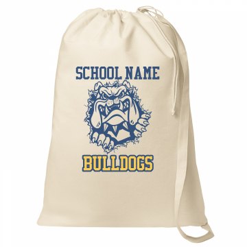 Bulldog School Mascot Port Authority Laundry Bag