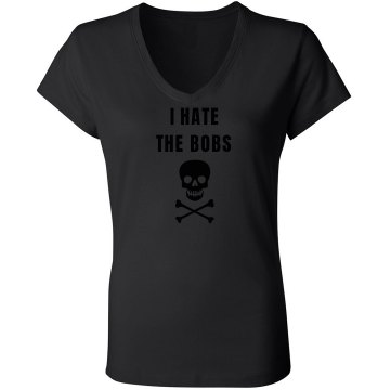 The Bobs Junior Fit Bella Sheer Longer Length Rib V-Neck Tee 