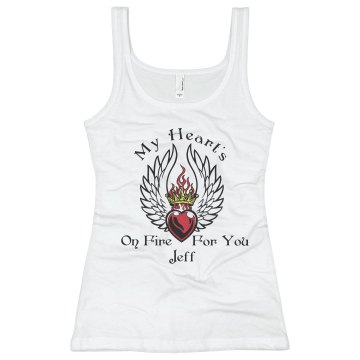 My Heart's On Fire Bella Junior Fit Contrast Satin Trim Cami
