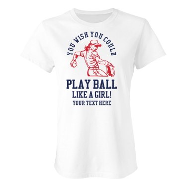 Throw Like a Girl Junior Fit Bella Crewneck Jersey Tee