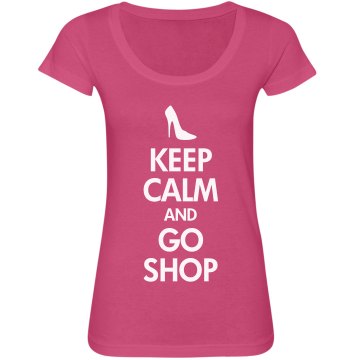 Keep Calm & Go Shop Junior Fit Bella Sheer Longer Length Scoopneck Tee