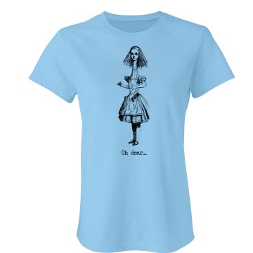 Oh Dear Said Alice Junior Fit American Apparel Fine Jersey Tee