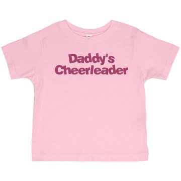 Daddy's Cheerleader Toddler Basic Gildan Ultra Cotton Crew Neck Tee