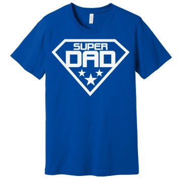 Super Dad on red Unisex Gildan Heavy Cotton Crew Neck Tee