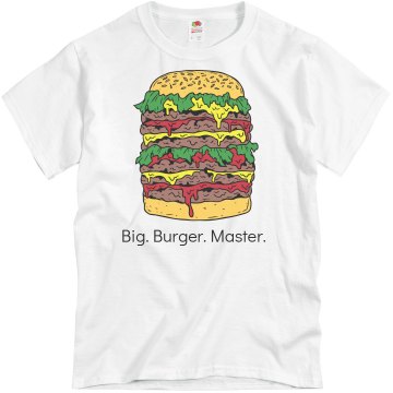Big Burger Master Unisex Basic Gildan Heavy Cotton Crew Neck Tee