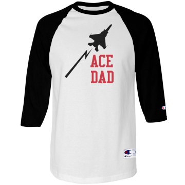 Ace Dad Unisex Anvil 3/4 Sleeve Raglan Baseball Tee