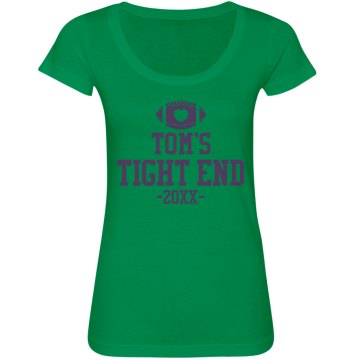 toms tight end Junior Fit Bella Sheer Longer Length Scoopneck Tee