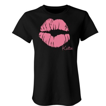 Katie's Kiss Tee Junior Fit Bella Double V Sheer Jersey Tee