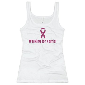 Breast Cancer Walk Tank Junior Fit Soffe 2x1 Rib Tank Top
