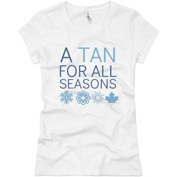 A Tan For All Seasons Junior Fit Basic Bella Favorite Tee