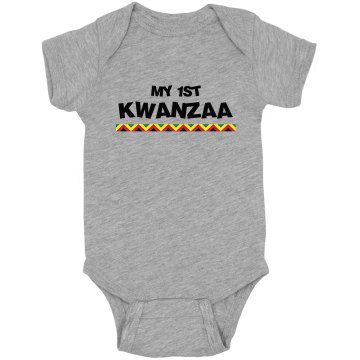 My 1st Kwanzaa Infant Rabbit Skins Lap Shoulder Creeper