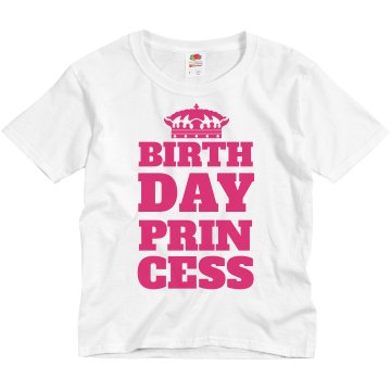 Birthday Princess Youth Basic Gildan Heavy Cotton Crew Neck Tee