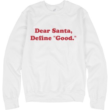 Dear Santa Junior Fit Bella Slit V-Neck Tee