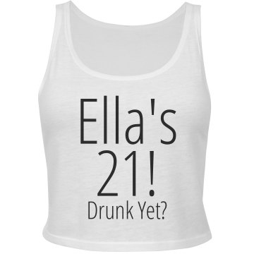 Ella's 21!  Junior Fit Bella Sheer Longer Length Rib Tank Top