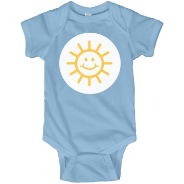 Little Sunshine Bear Infant Rabbit Skins Lap Shoulder Creeper