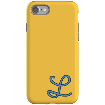 Custom L Monogrammed Case Rubber iPhone 4 & 4S Case Black
